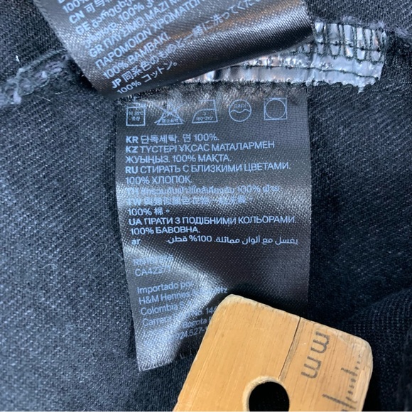 H&M Divided Dress Women's Medium Sleeveless Black Acid Wash Denim Mini Jean - Picture 6 of 16